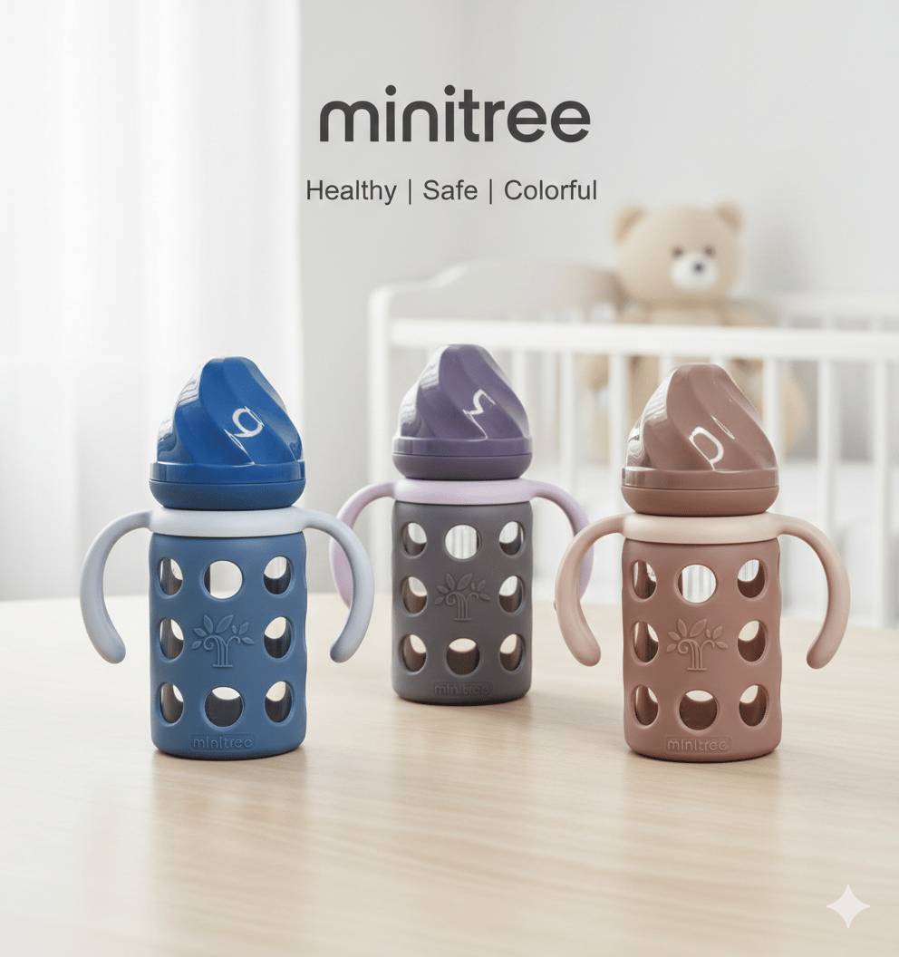 Minitree glass baby feeding bottle F33 \ 6970335166037 - Image 1