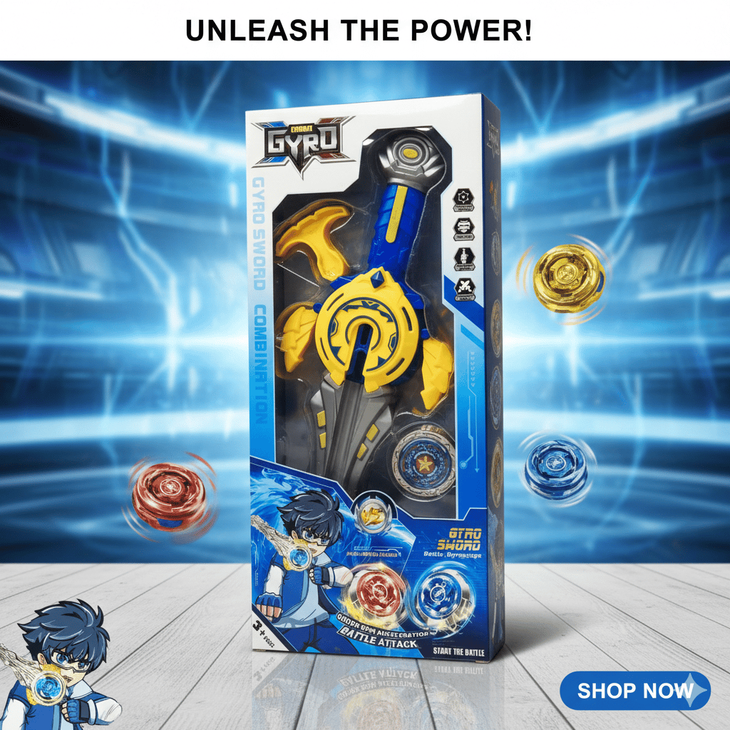 Infinity Nado battling top toy set with a sword-shaped launcher F17 \ G010992 - Image 1