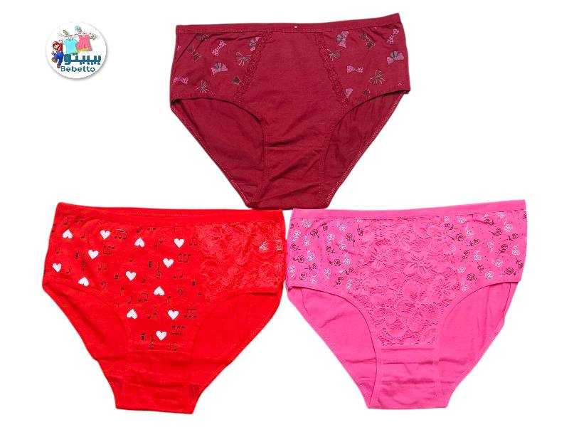 Women's 3Pcs Cotton Panty 800A \ E411943 - Image 4