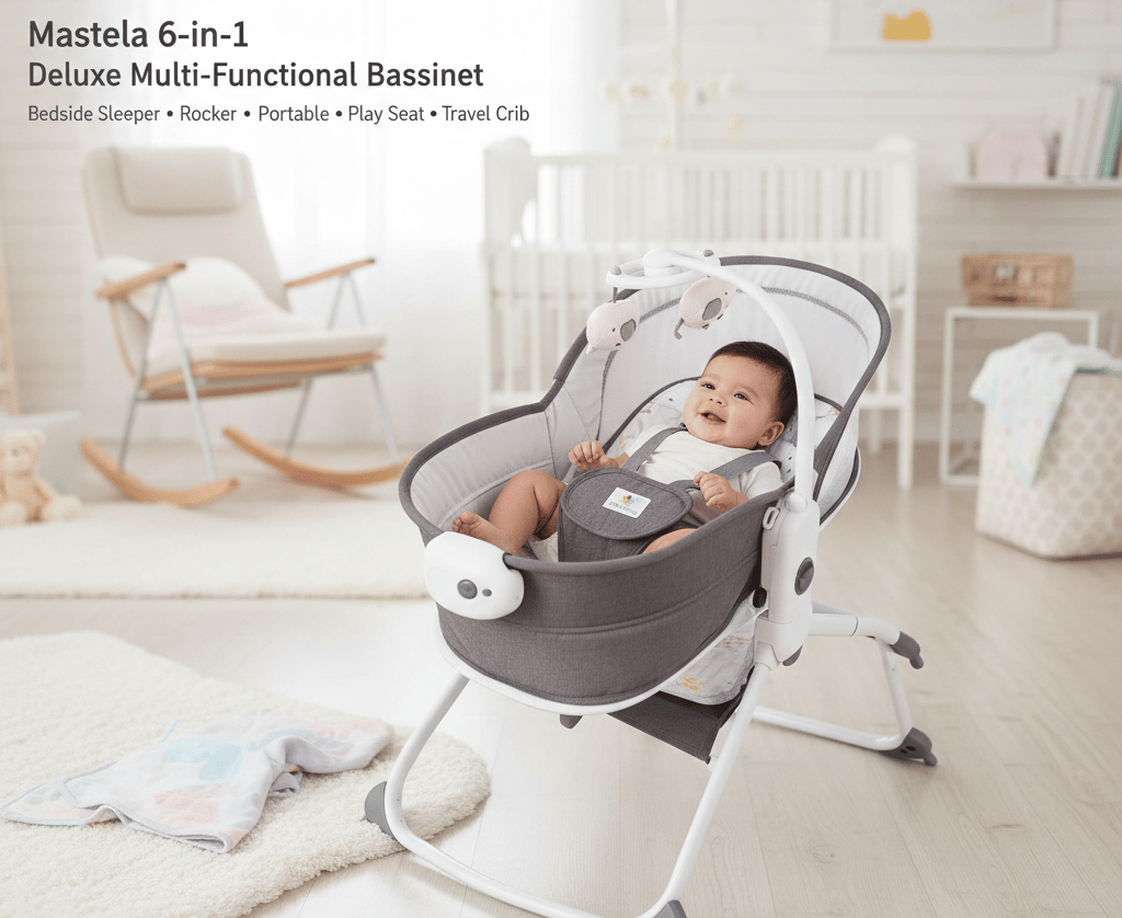 Mastela 6-in-1 Deluxe Multi-Functional Bassinet Z23 \ F9219402 - Image 1