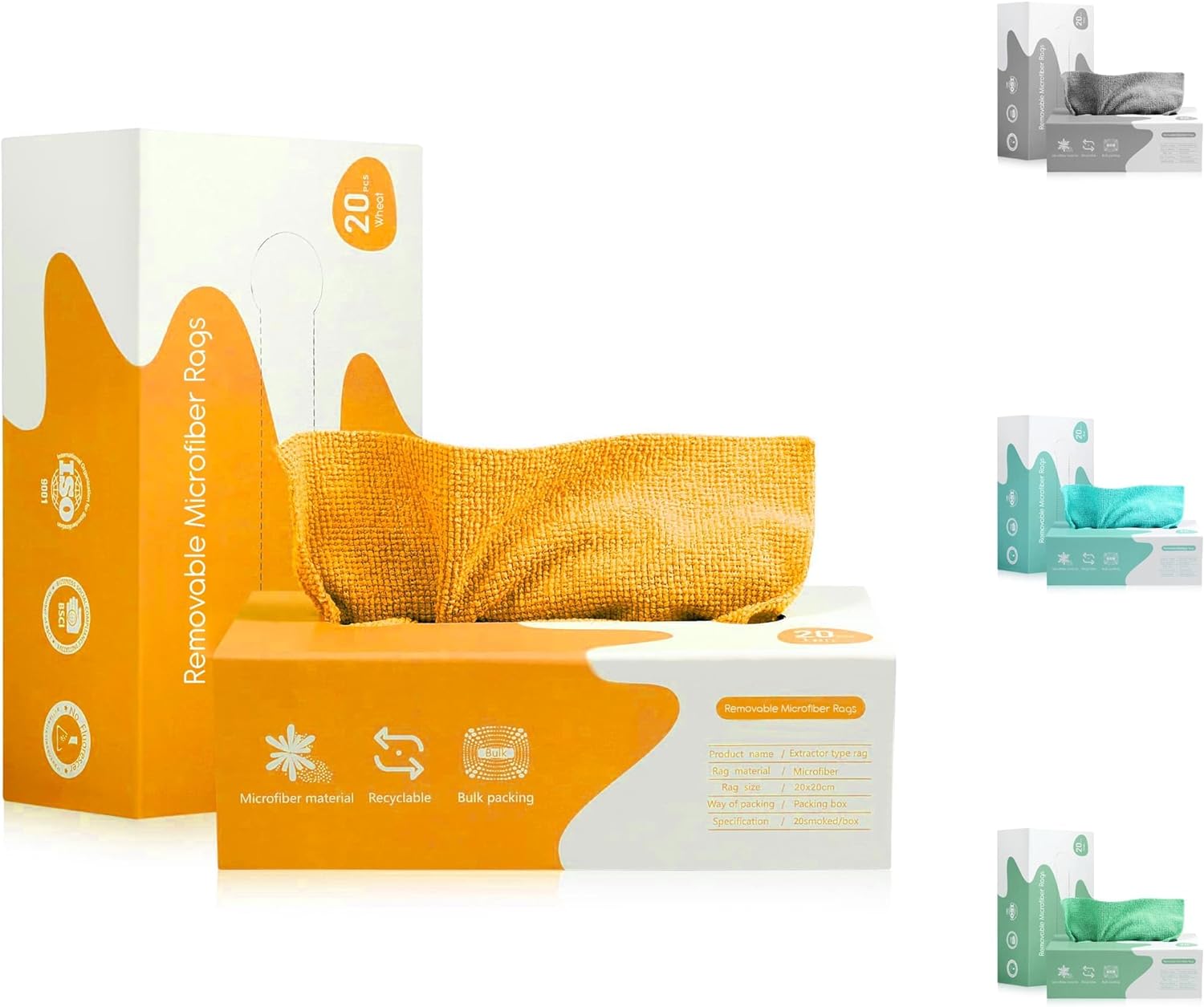 Luiruey Microfiber Cleaning Cloth Rags in A Box (20 Count) 7.9