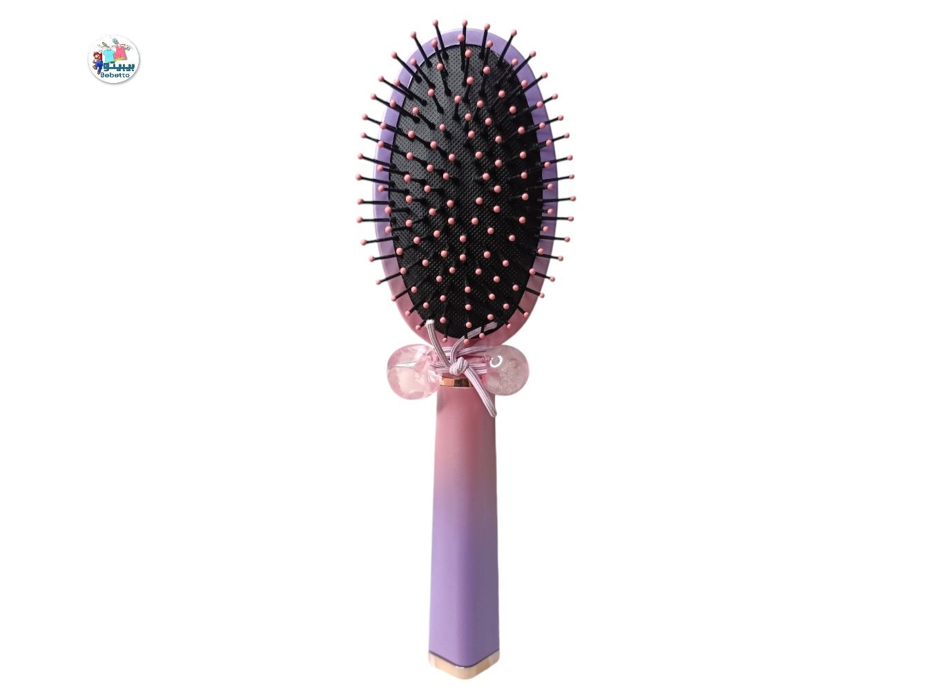 Frosted color bling bling massage comb Light Pink Round Hair Brush F32 \ E709386 - صورة 1