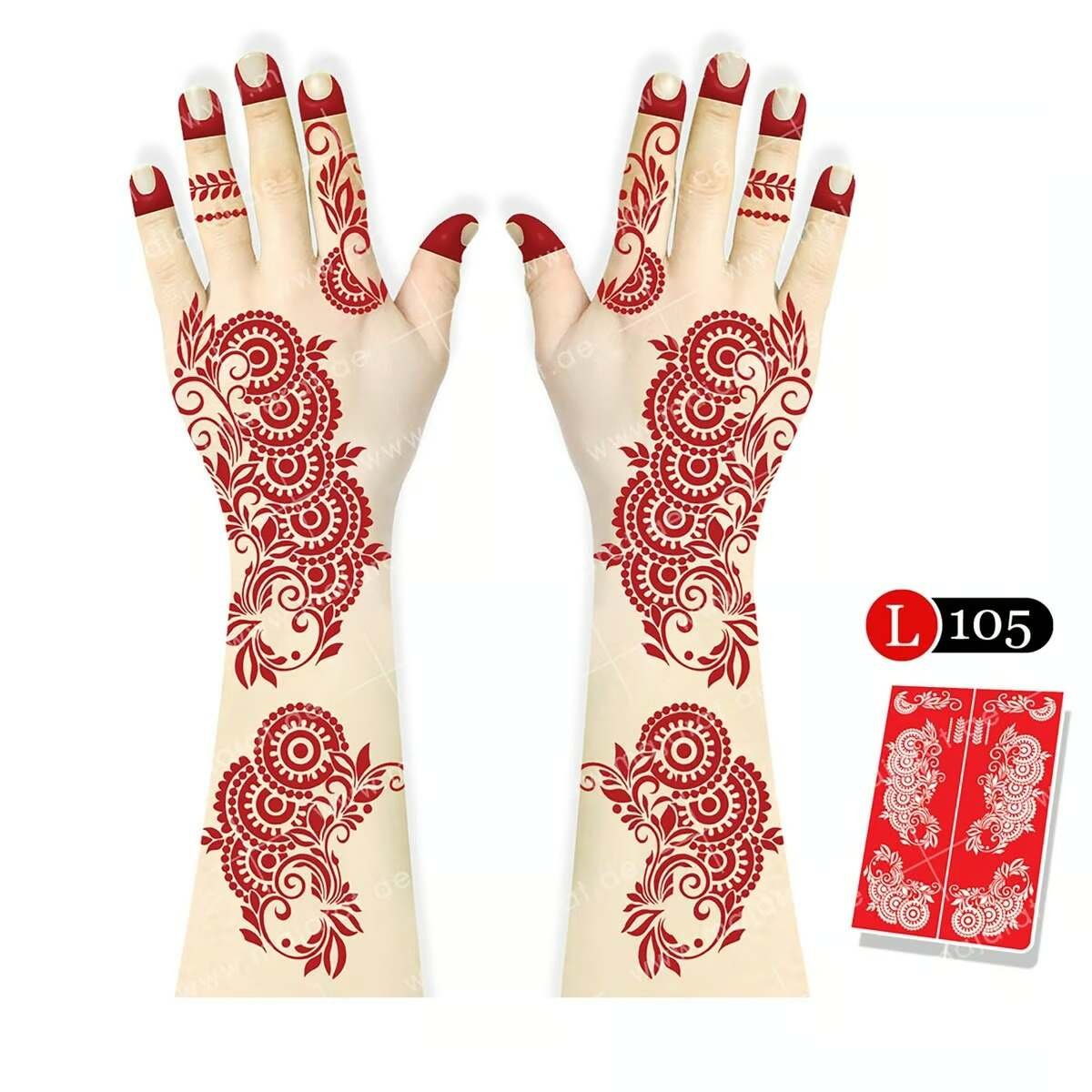 Henna Tattoo Stencil A \ D905189 - Image 1