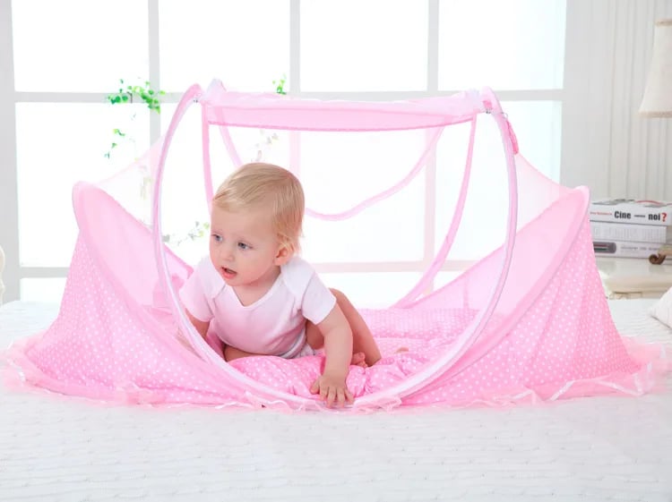 Portable Folding Baby Travel Bed Crib Netting Kids Cots Newborn Foldable Sleeping Bed Mosquito Net Play Tent House 1750B \ 21539 - Image 3