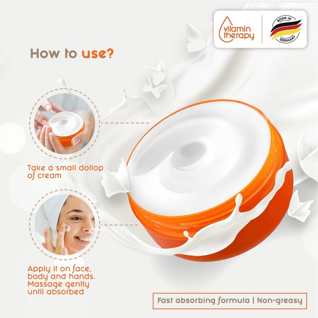 Creme 21 Germany Moisturizing Cream, Intensive Care and Protection 250 ml C44 \ 6294007500418 - صورة 3