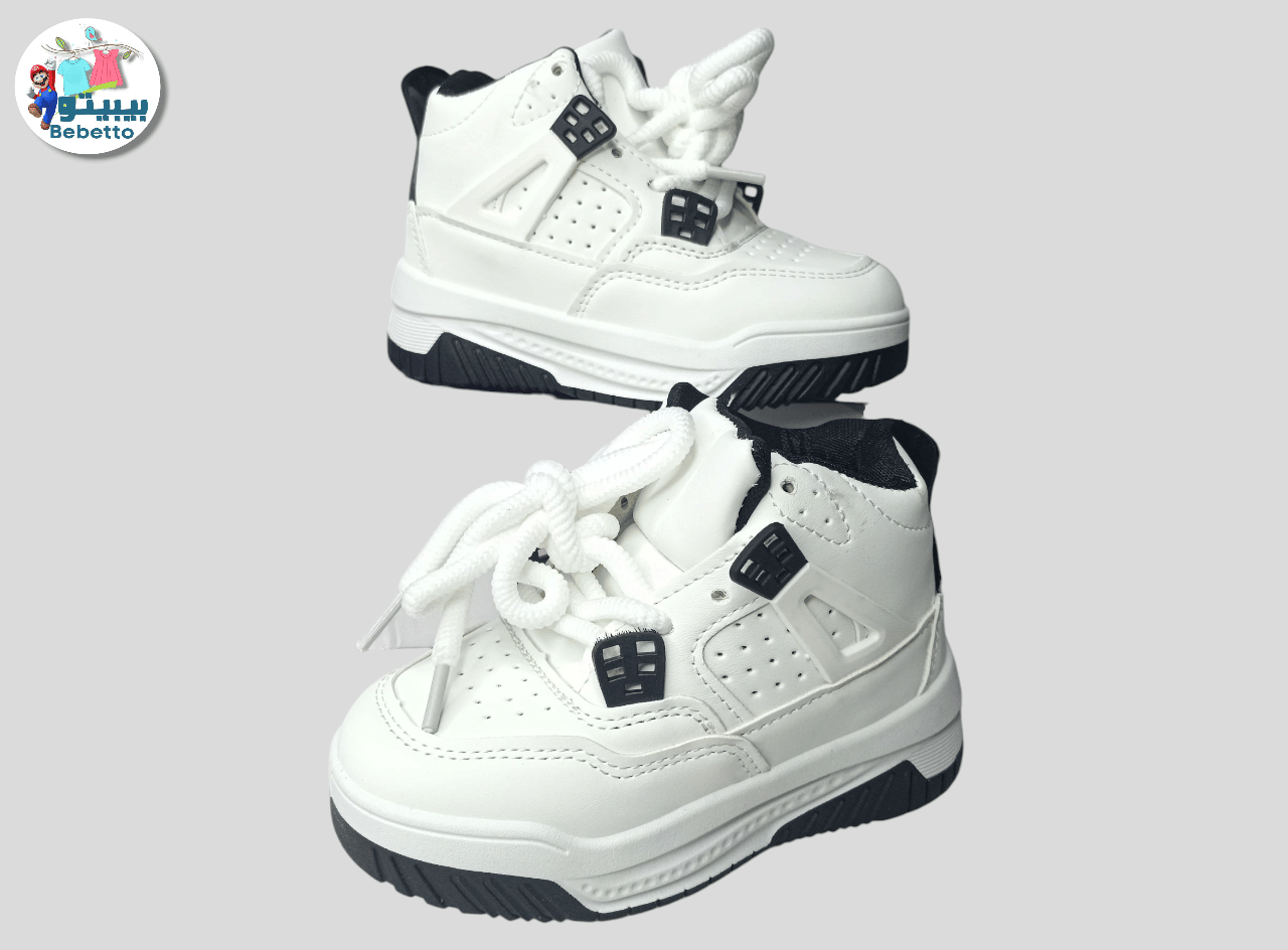 Baby Boy 1Pair Shoes white black Color Sneakers Z44 \ F824148 - Image 1