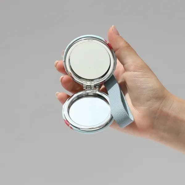 ROUND PRINTED DOUBLE SIDED MIRROR -D19 \ E0211621 - Image 2