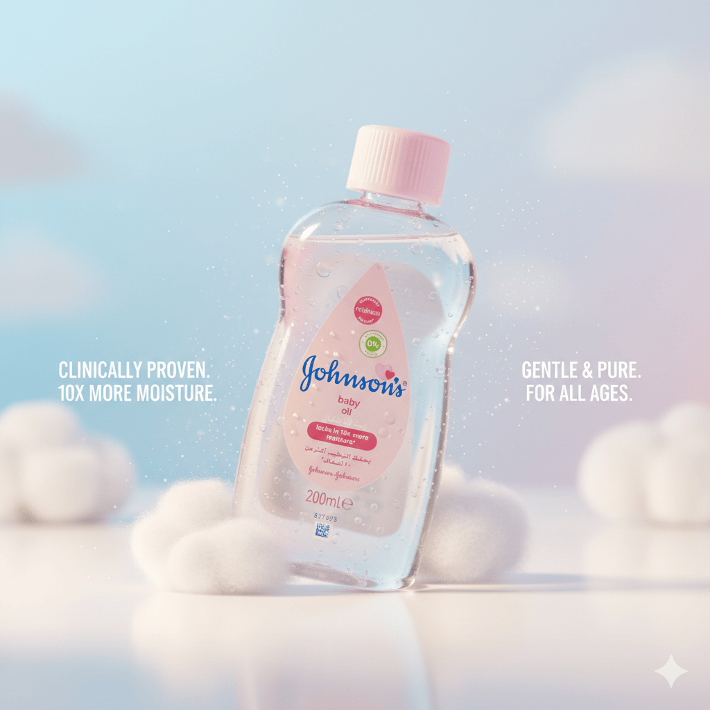 Johnson's Baby Oil in a 200ml bottle F23 \ 8410207100052 - Image 1