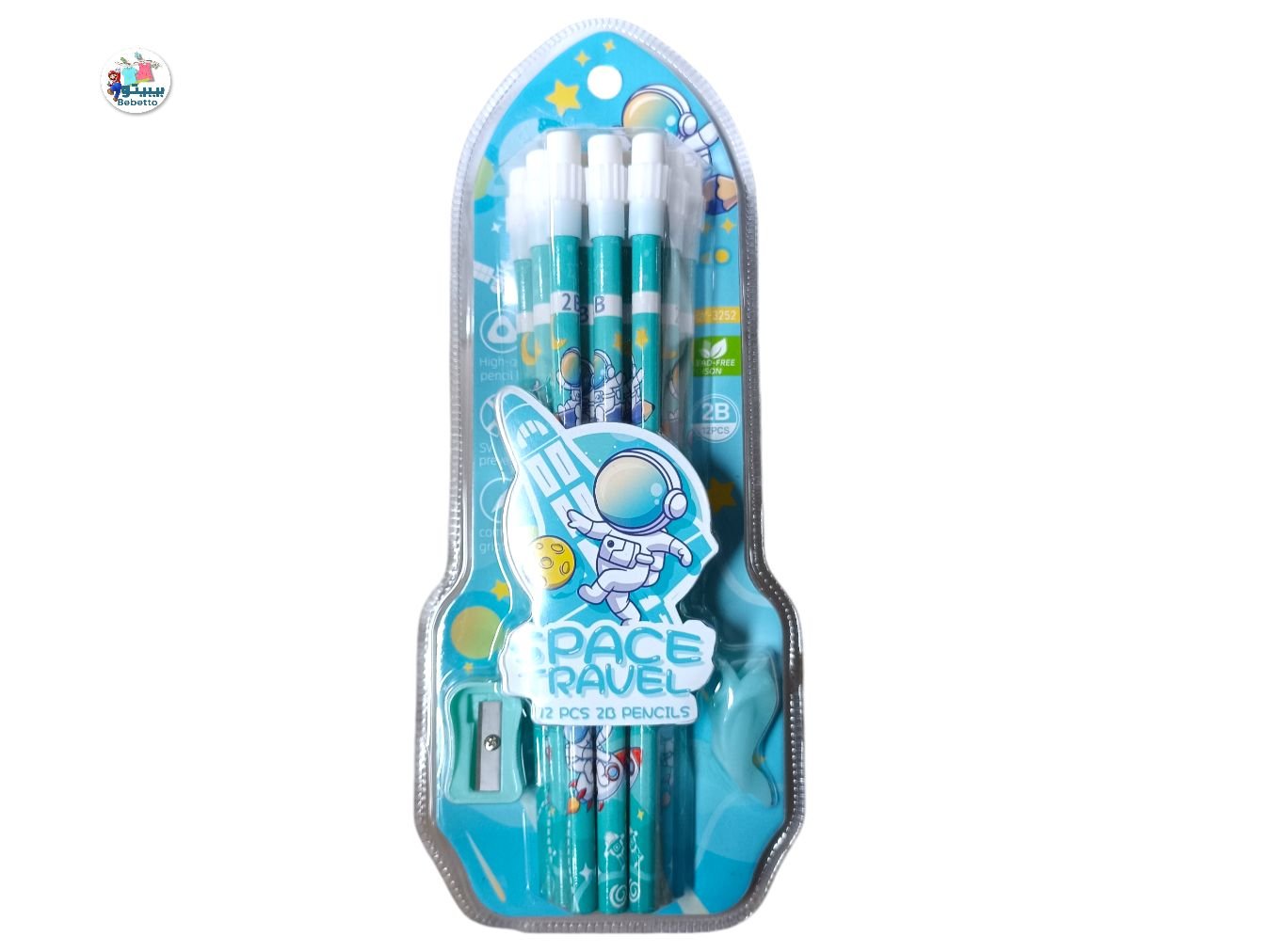 12Pack of 2B Pencils with Eraser, Sharpener & Smoother Writing D18 \ 6940087032522 - Image 1