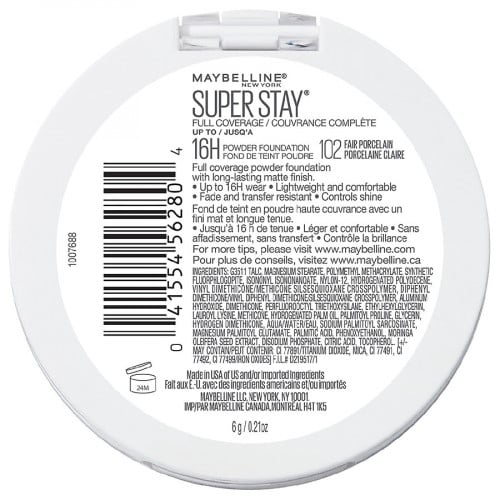 Maybelline New York Super Stay 24 Hour Hybrid Powder 102 Foundation 6g 0.2oz D42 \ '041554562804 - Image 8