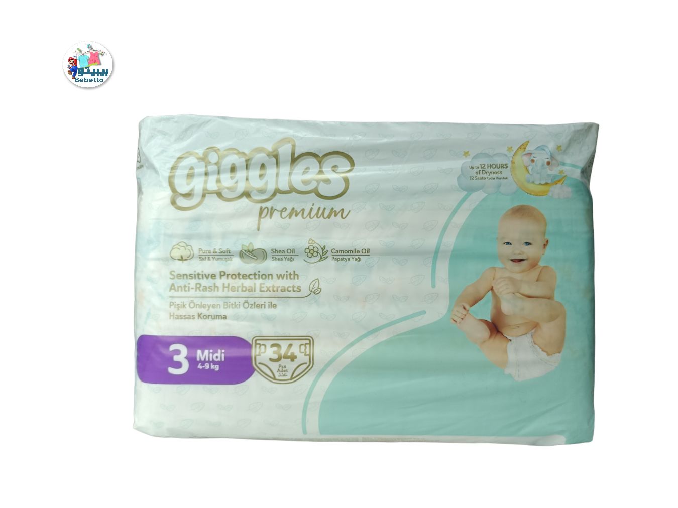 Giggles premium Sensitive Protection with Anti-Rash Herbal Extracts NO.3 F26 \ 8680131206896 - Image 1