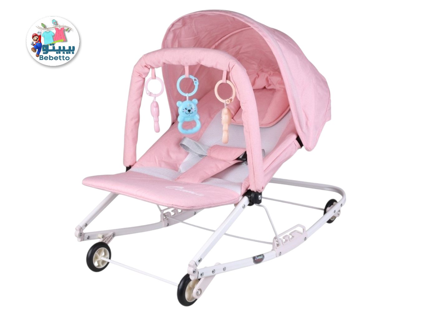 Baby Bouncer with Wheel Soothing Baby Rocking Chair Shakable Baby Sleeping Recliner Cradle Chair Baby Coaxing -Z1 \ F059435 - Image 2