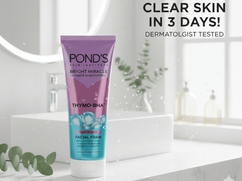 Pond's Bright Miracle Ultimate Acne Control Facial Foam 100g F41 \ 8999999058340 - Image 1