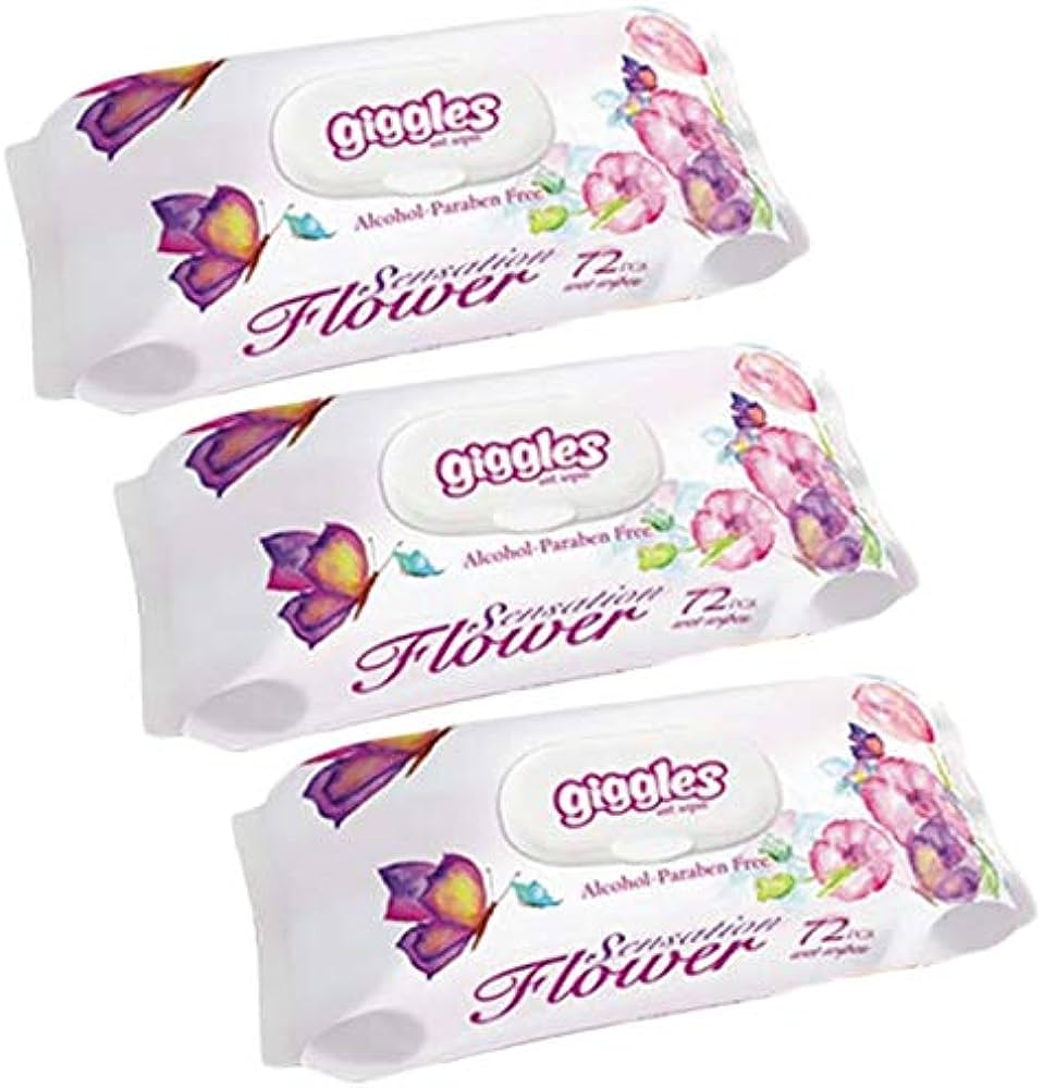 Giggles Baby Wet wipes bulk lot cartoon - 3 Packs - 72 sheets per pack - Flower scent baby wet wipes Z20 \ 8680131203567 - صورة 2