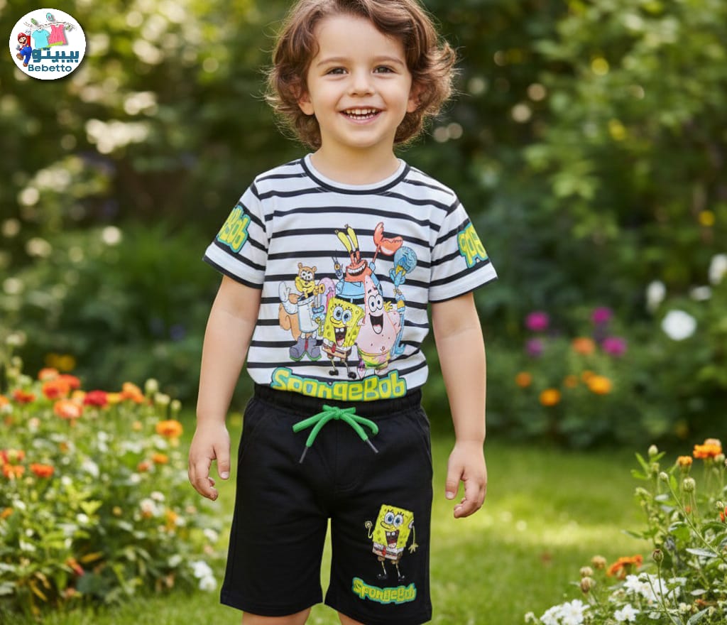 Bebetto SpongeBob SquarePants t-shirt and shorts set 300E \ G114808 - صورة 1