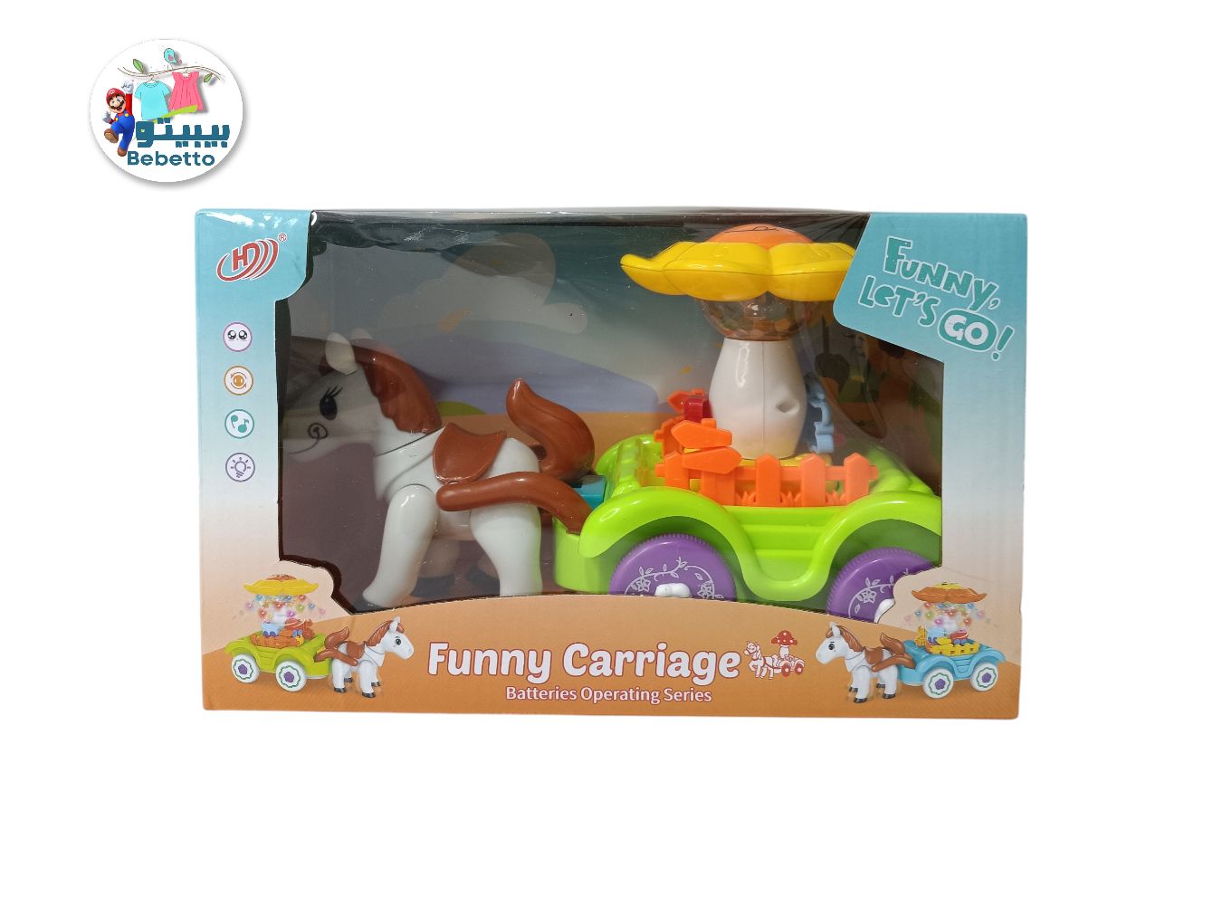 Electric Sunflower Carriage Turning Battery Operated Carriage Toy with Light and Music -F11 \ F051675 - Image 4