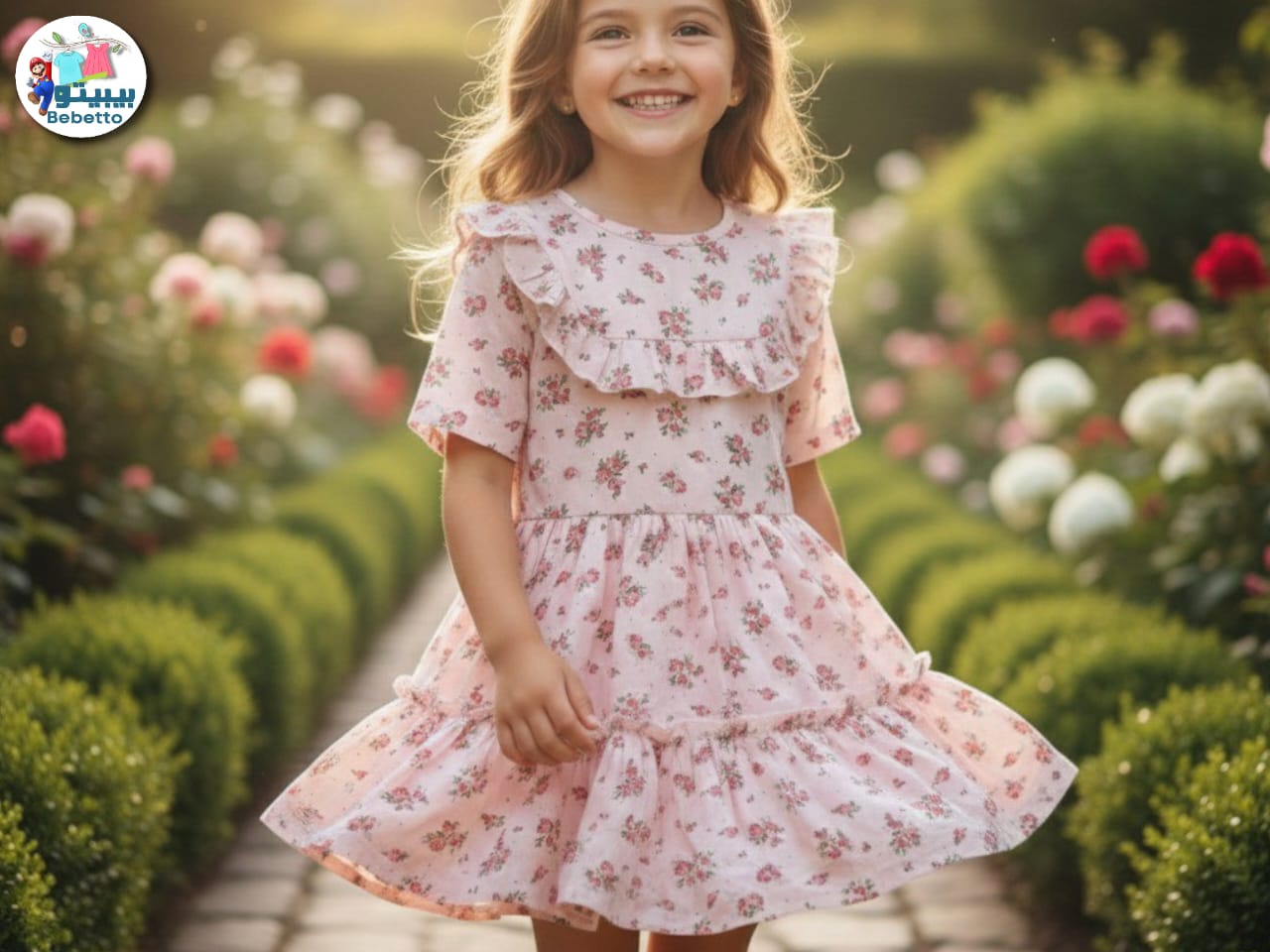 Noralee Toddler Girls Floral & Bow Print Dress 900C \ E1028583 - Image 1
