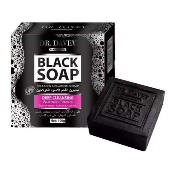 Dr. Rashel Black Soap 100g Deep Cleansing & Whitening with Collagen and Charcoal - E42 \ 6971764151021 - Image 4