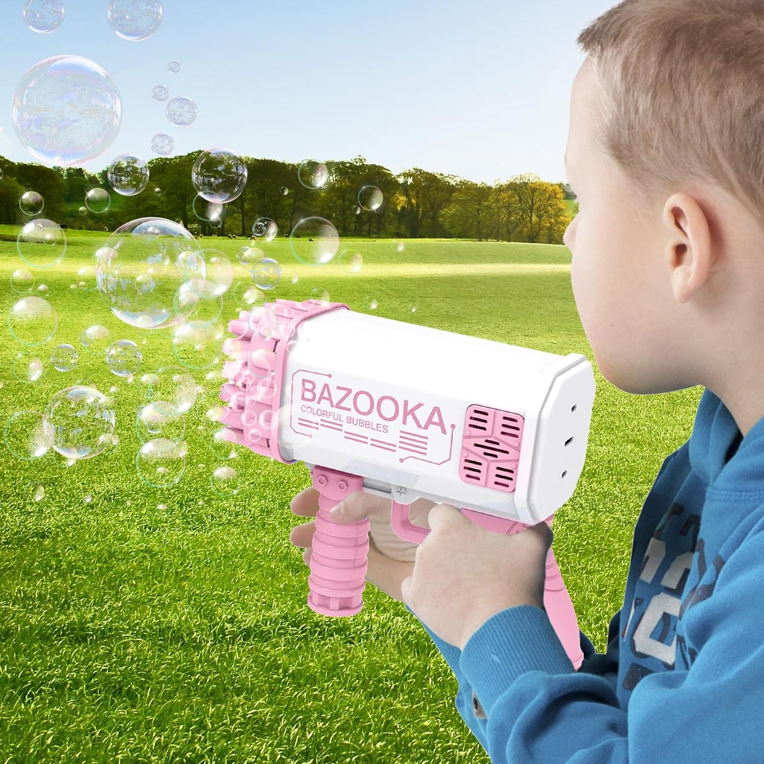 Bazooka Bubble Machine for Kids 36 Holes Bubble Blower Machine Gun Automatic Gatling Bubble Guns for Toddlers Bubble Maker Blaster for Adult Kids, F11 \ E515651 - Image 6