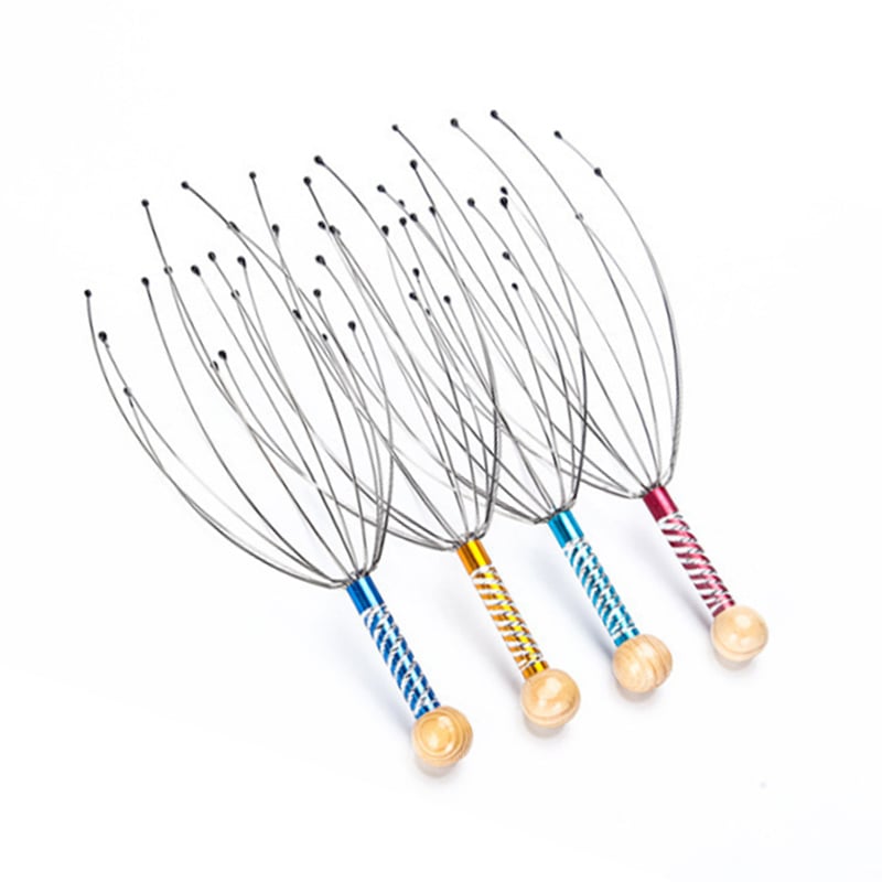 Octopus Head Massager Scratching Scalp Relaxation Relief Body Massager Scratcher Relieves Tension Health Care Tools Random -D23 \ D020362 - صورة 3