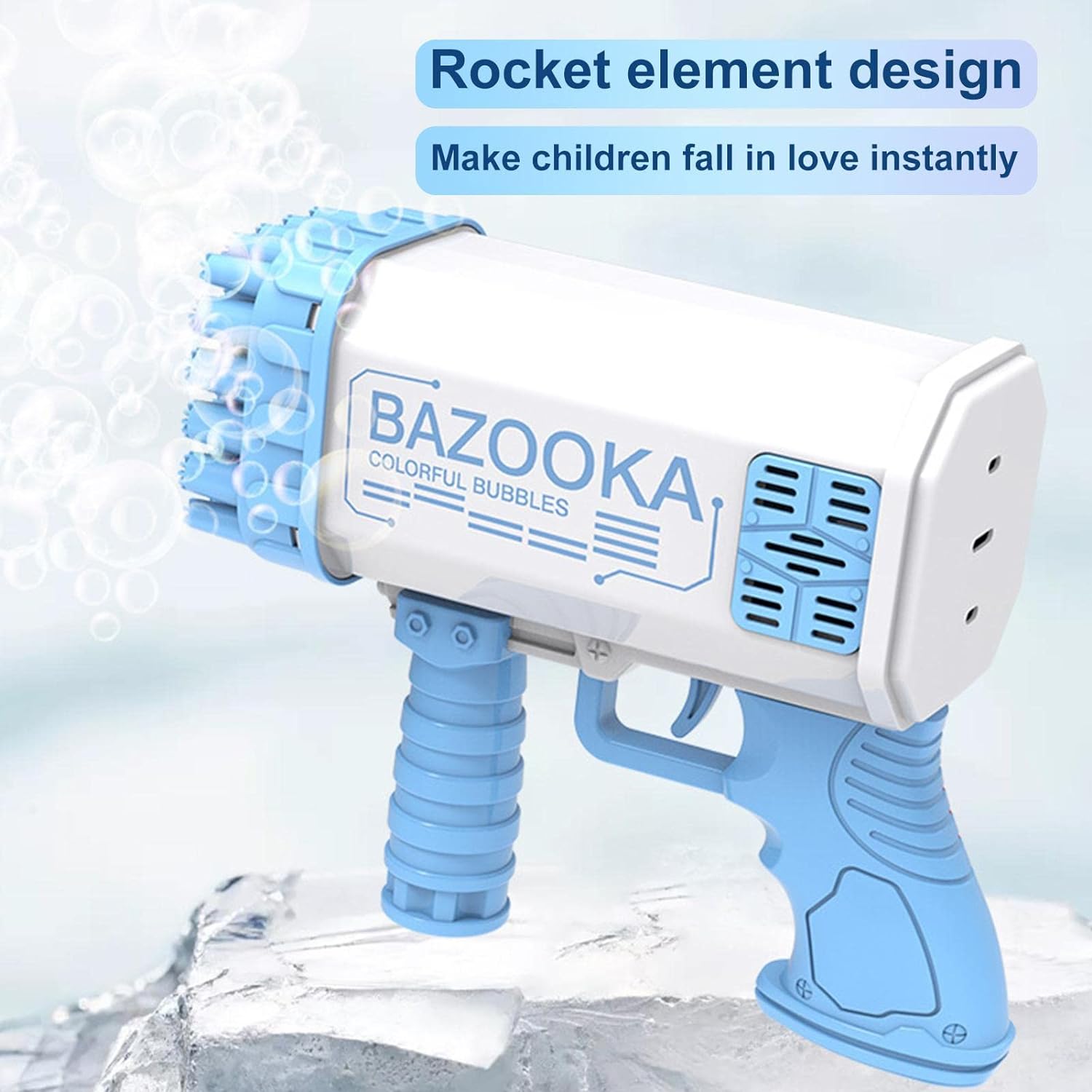 Bazooka Bubble Machine for Kids 36 Holes Bubble Blower Machine Gun Automatic Gatling Bubble Guns for Toddlers Bubble Maker Blaster for Adult Kids F11 \ E515651 - Image 4