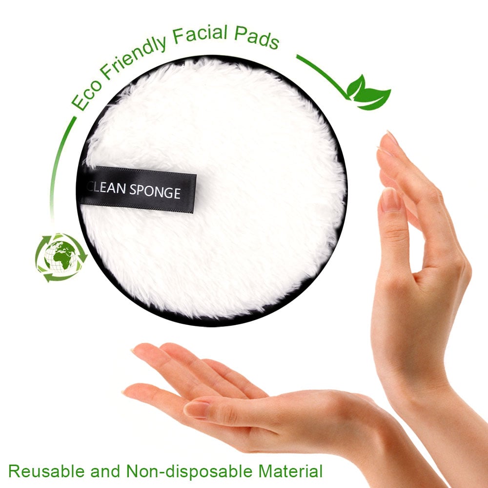3Pcs Reusable Makeup Remover Pads Cotton Wipes Microfiber Cosmetics Washable Make Up Towel Face Cleansing Sponge Skin Care Tools -D19 \ 6926641003443 - Image 4