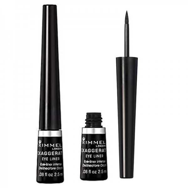 Rimmel London Exaggerate LIQUID Eyeliner 001 100%  2.5mle Black NEW D41 \ 5012874101009 - Image 3