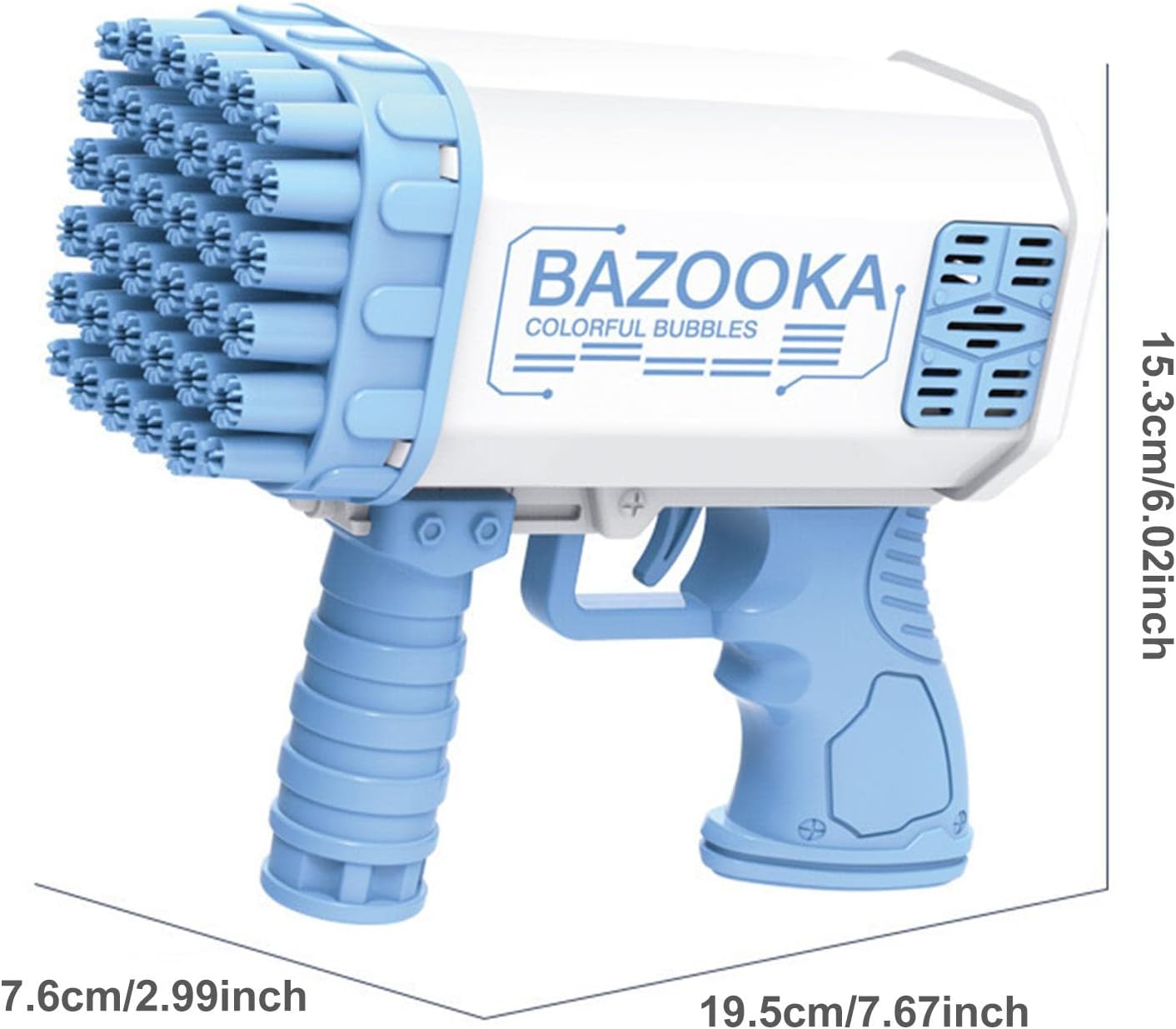 Bazooka Bubble Machine for Kids 36 Holes Bubble Blower Machine Gun Automatic Gatling Bubble Guns for Toddlers Bubble Maker Blaster for Adult Kids F11 \ E515651 - Image 3