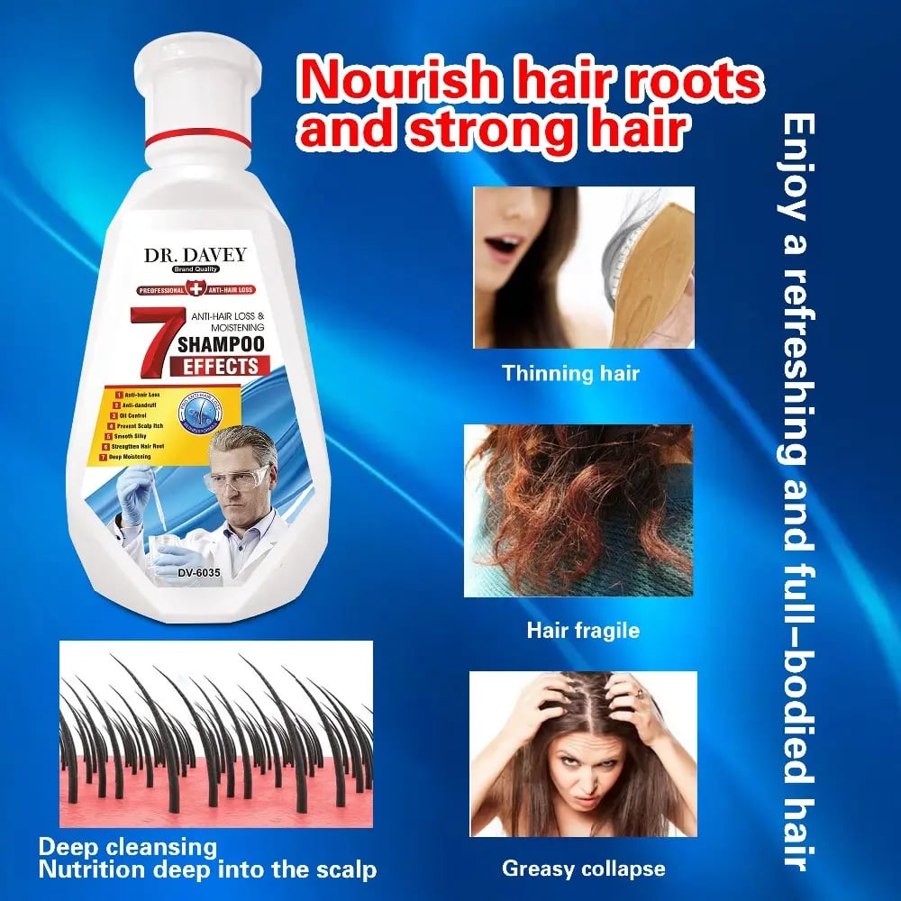 DR.DAVEY Anti-Hair Loss and Moistening shampoo Anti-dandruff Oil control hair shampoo 450ml D42 \ 6921199188635 - Image 3