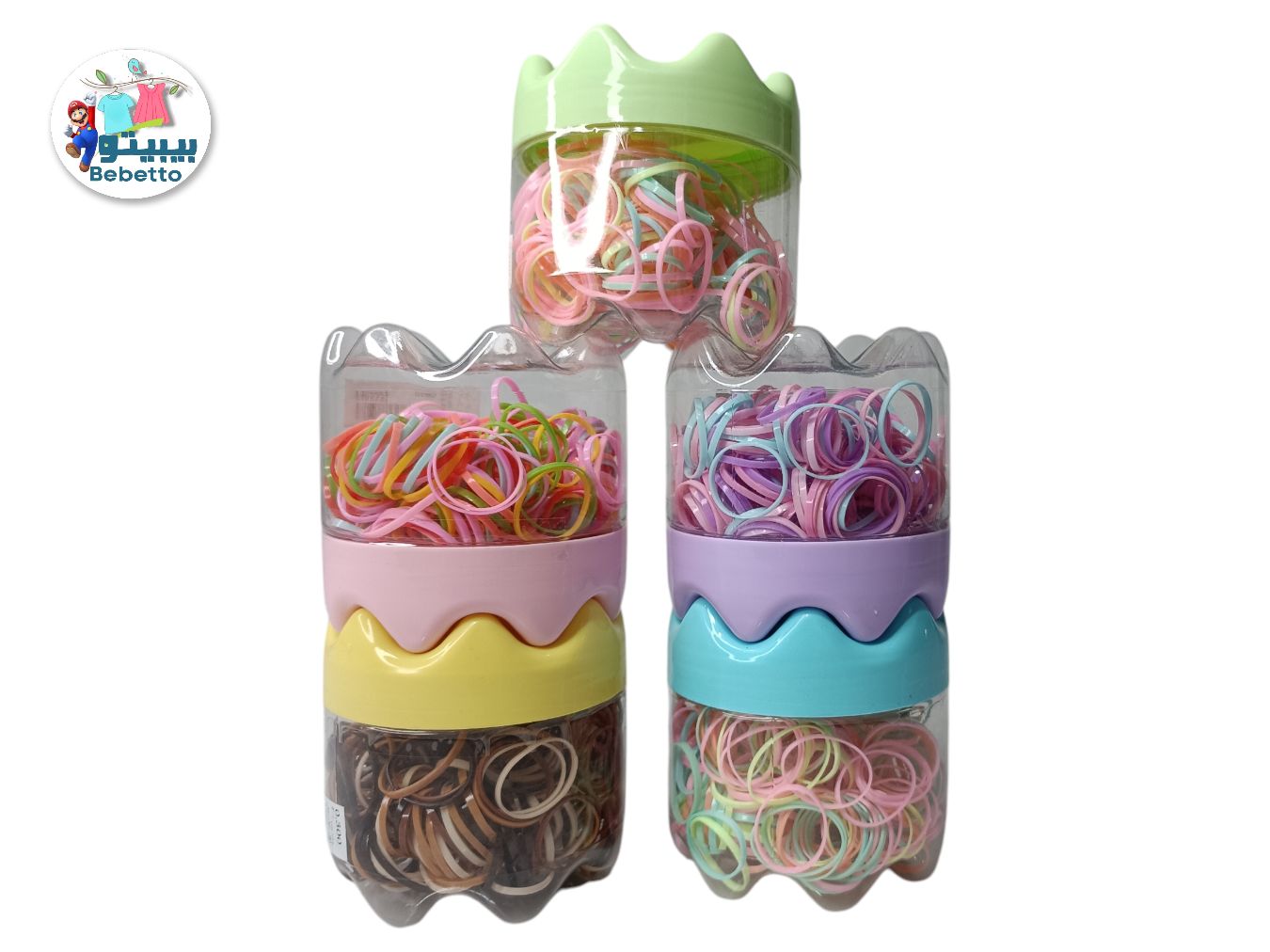 Girls Mix Color Small Rubber Band Hair -C4 \ F403331 - Image 3