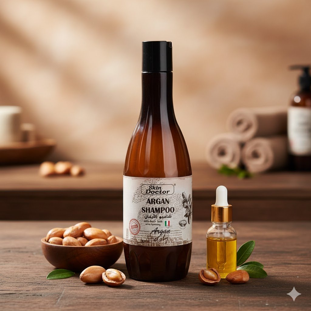 Moroccan Argan Oil Shampoo - Cold-Pressed Argan Oil to Help Moisturize, Soften & Strengthen Hair for Damaged & Dry Frizzy Hair - Anti Hair Loss - Extra hydrating 500ml B41 \ 8052742452182 - صورة 1