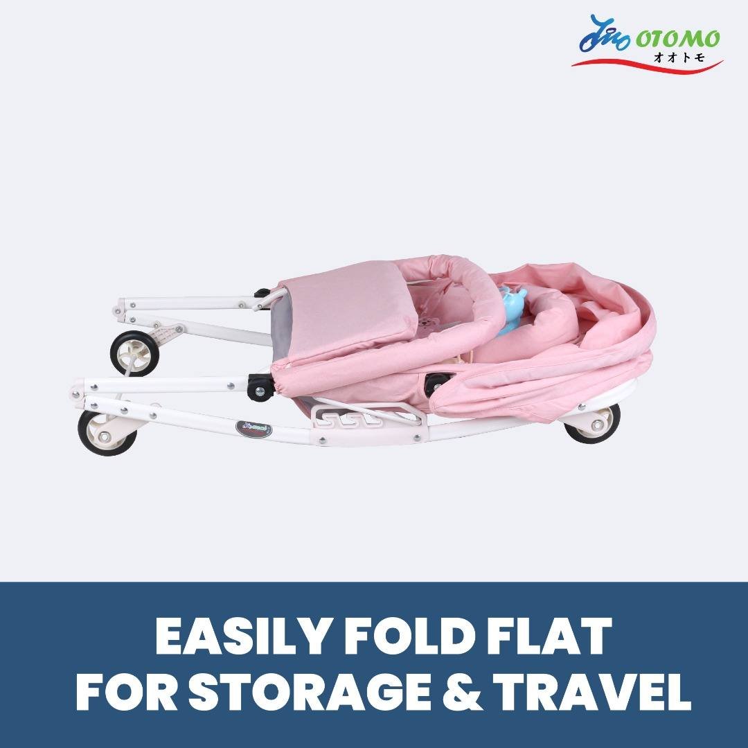Baby Bouncer with Wheel Soothing Baby Rocking Chair Shakable Baby Sleeping Recliner Cradle Chair Baby Coaxing -Z1 \ F059435 - Image 4