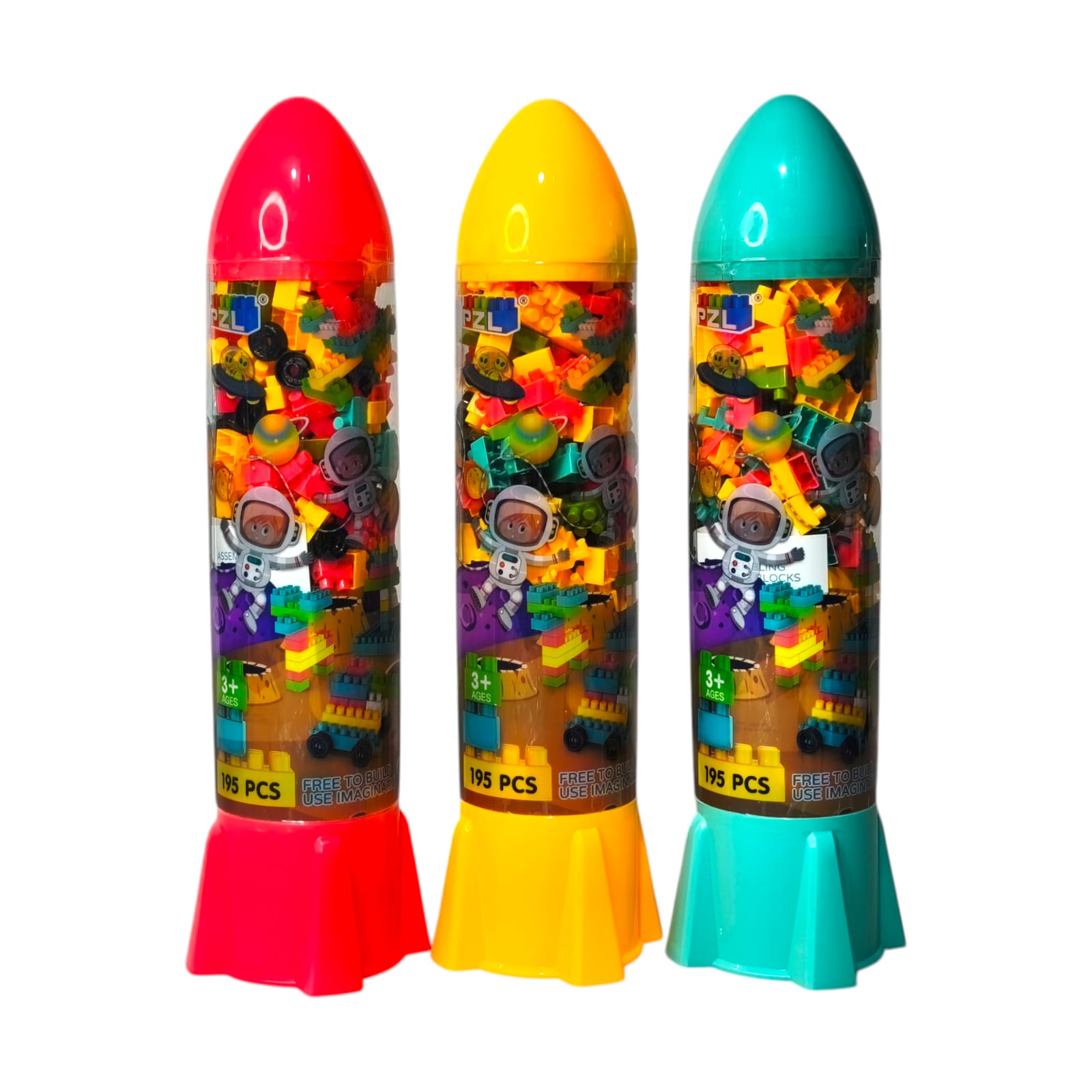 One box in 195-piece space rocket puzzle building block set. F32 \ G214221 - Image 1