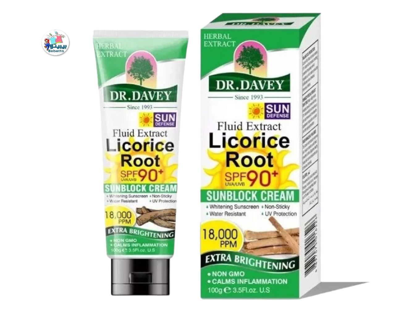 Dr. Davey Sunscreen Cream SPF 90 with Licorice Extract - 100 gm - Sunscreen Cream E42 \ 6921199119516 - صورة 1