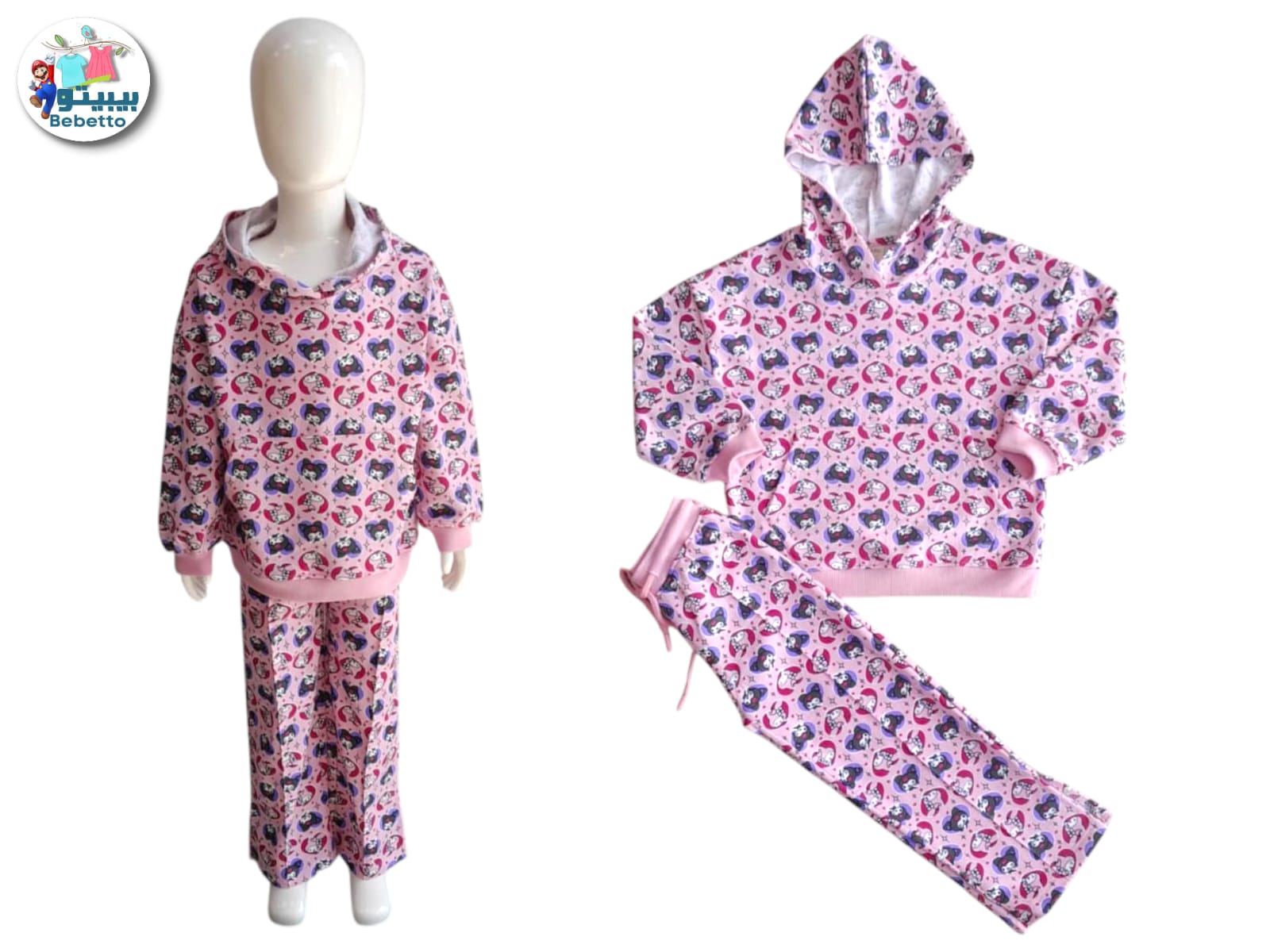 Bebetto kids' printed hooded tracksuit 1350B \ F1237504 - Image 1
