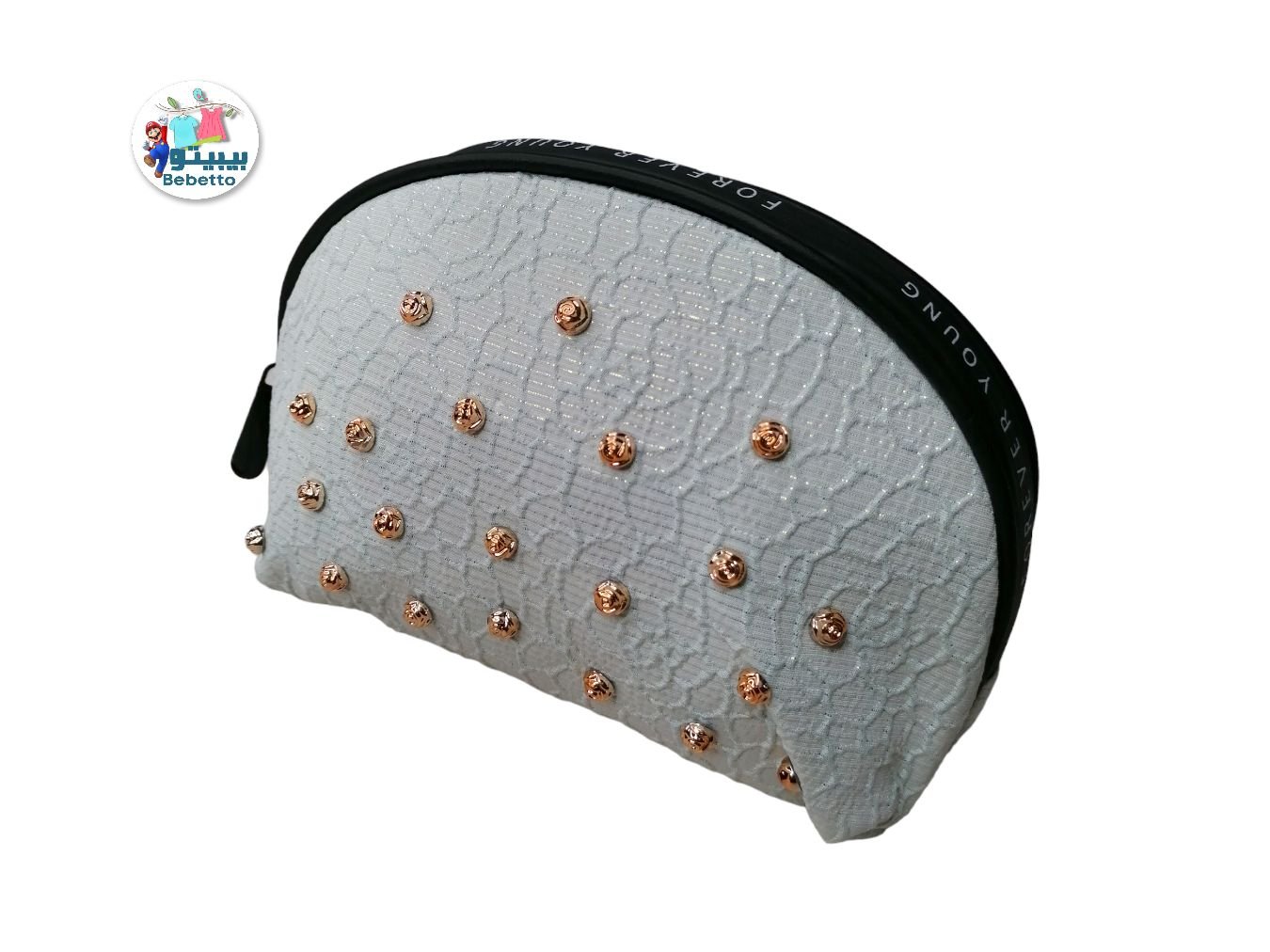 1pc Rose Pattern Zippered Makeup Bag -Z42 \ E0212676 - Image 1