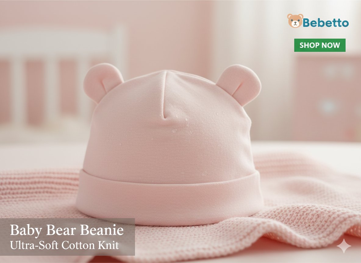 Bebetto Baby Bear Beanie 1850F \ F1103460  - Image 1