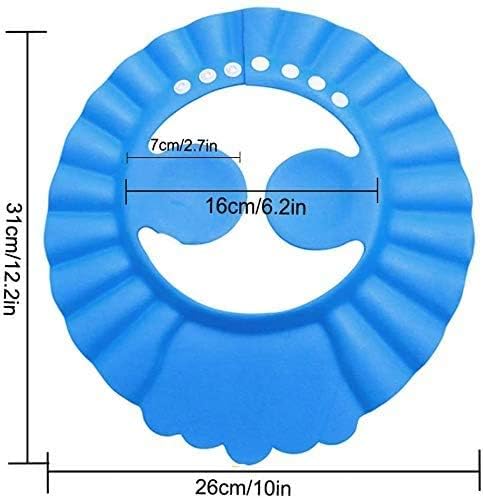  Hency Enterprises Safe Soft Bathing Baby Shower Cap Wash Hair Children Baby Eye Ear Protector Adjustable Leaves Shape Bathing Shower/Shamoo Cap (Multicolor) -D8 \ 8011005 - Image 6