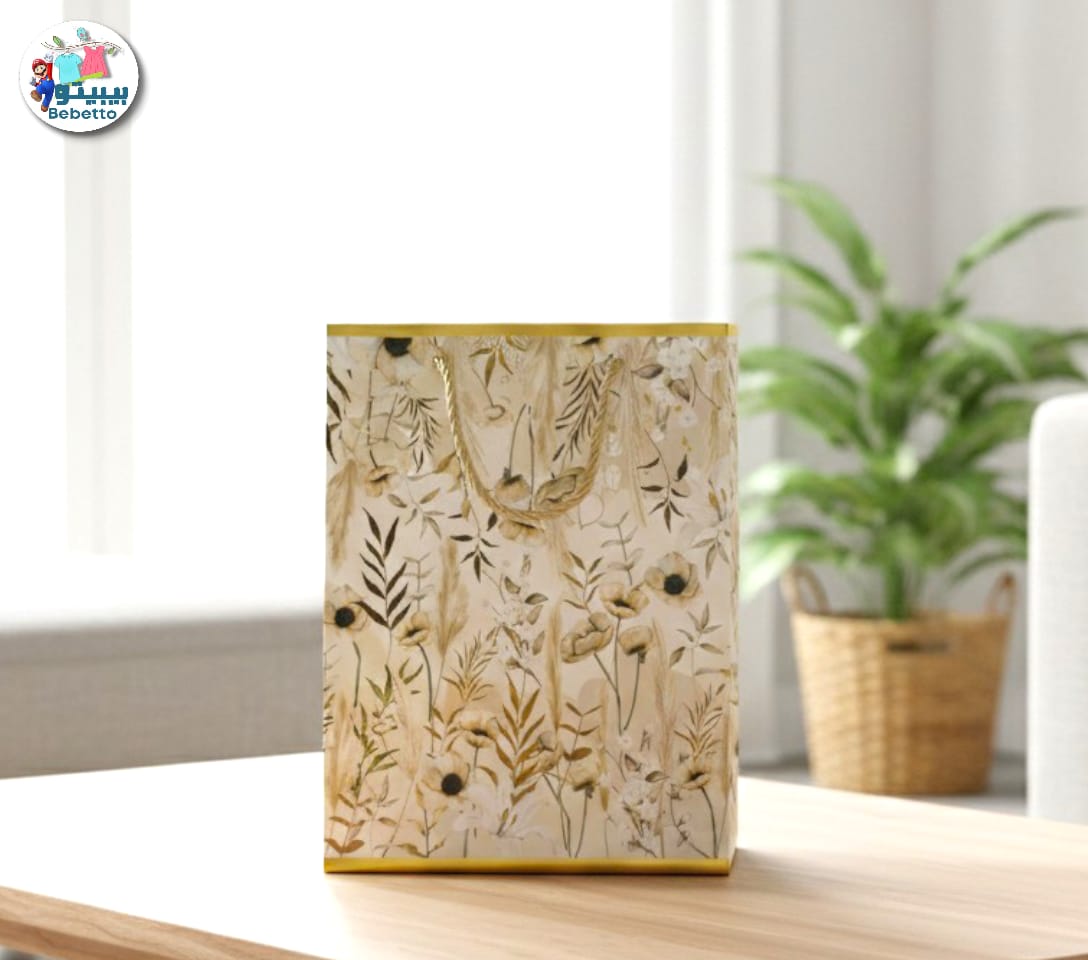 Floral print suitable gift bag small size Z33 \ 6956629321207 - Image 1
