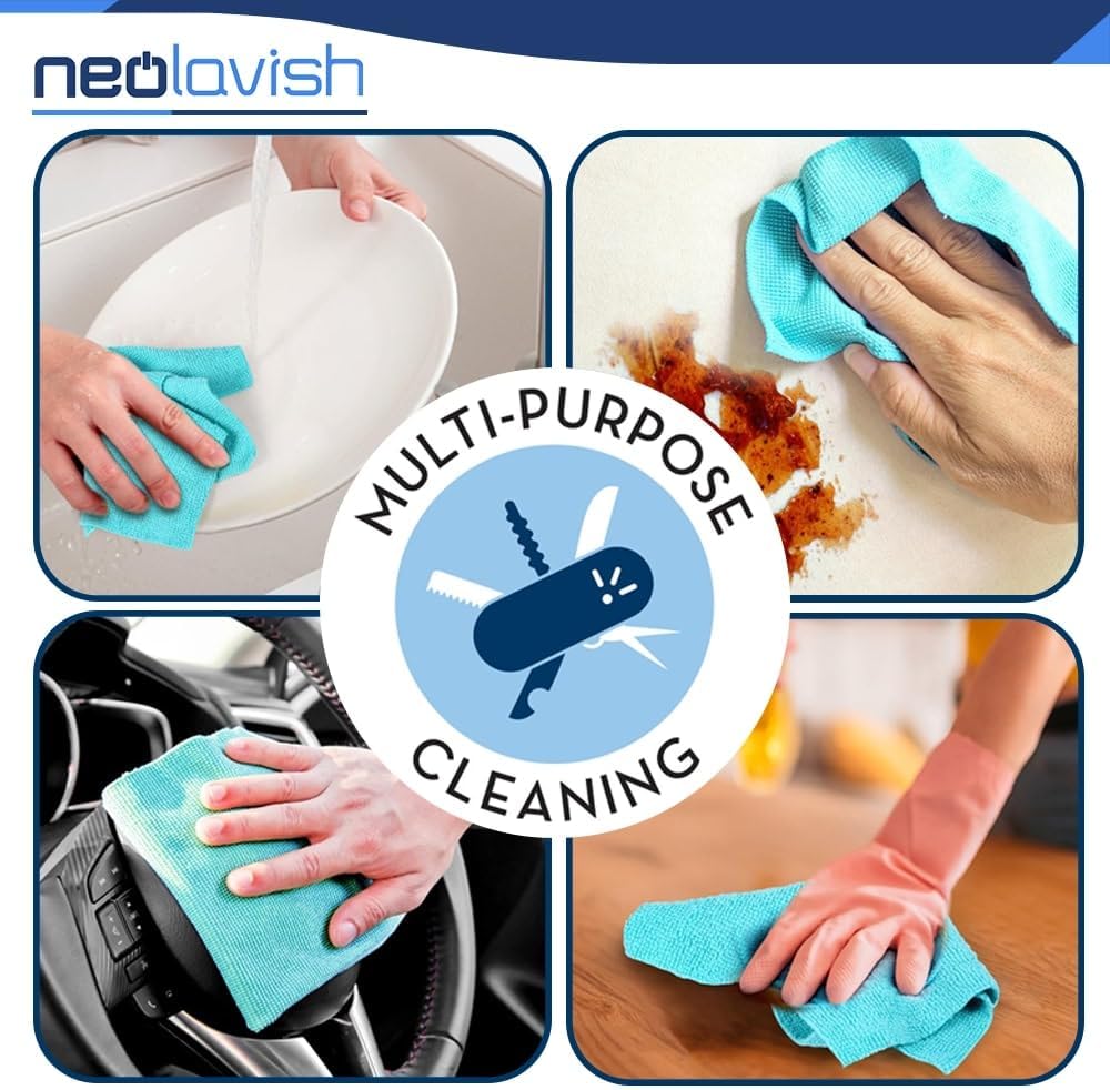 Luiruey Microfiber Cleaning Cloth Rags in A Box (20 Count) 7.9