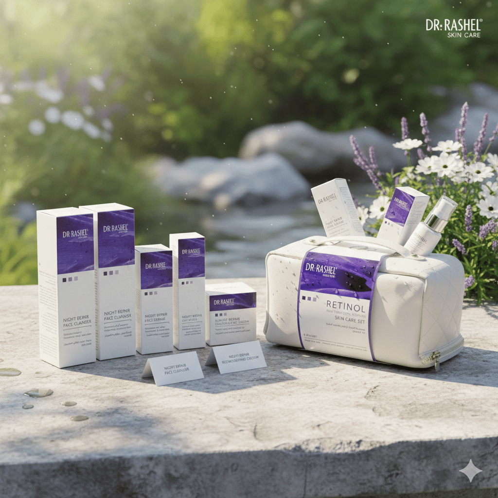 Dr. Rashel Retinol Skin Care Set is a comprehensive anti-aging and firming skincare routine designed for nighttime use F17 \ 6971764159140 - Image 1