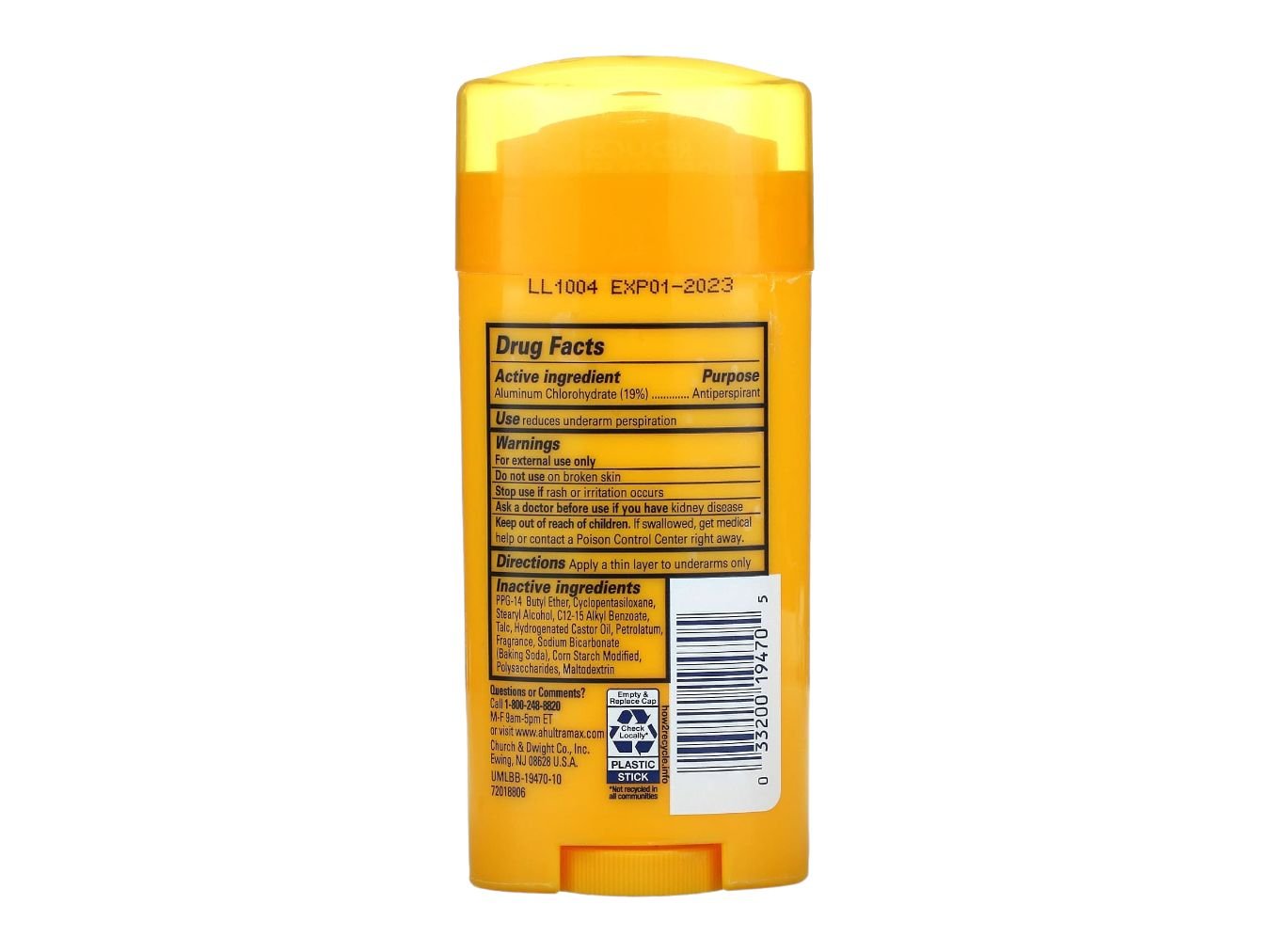  Arm & Hammer, UltraMax, Solid Antiperspirant Deodorant, Powder Fresh, 2.6 oz 73g E41 \ '033200194705 - Image 2