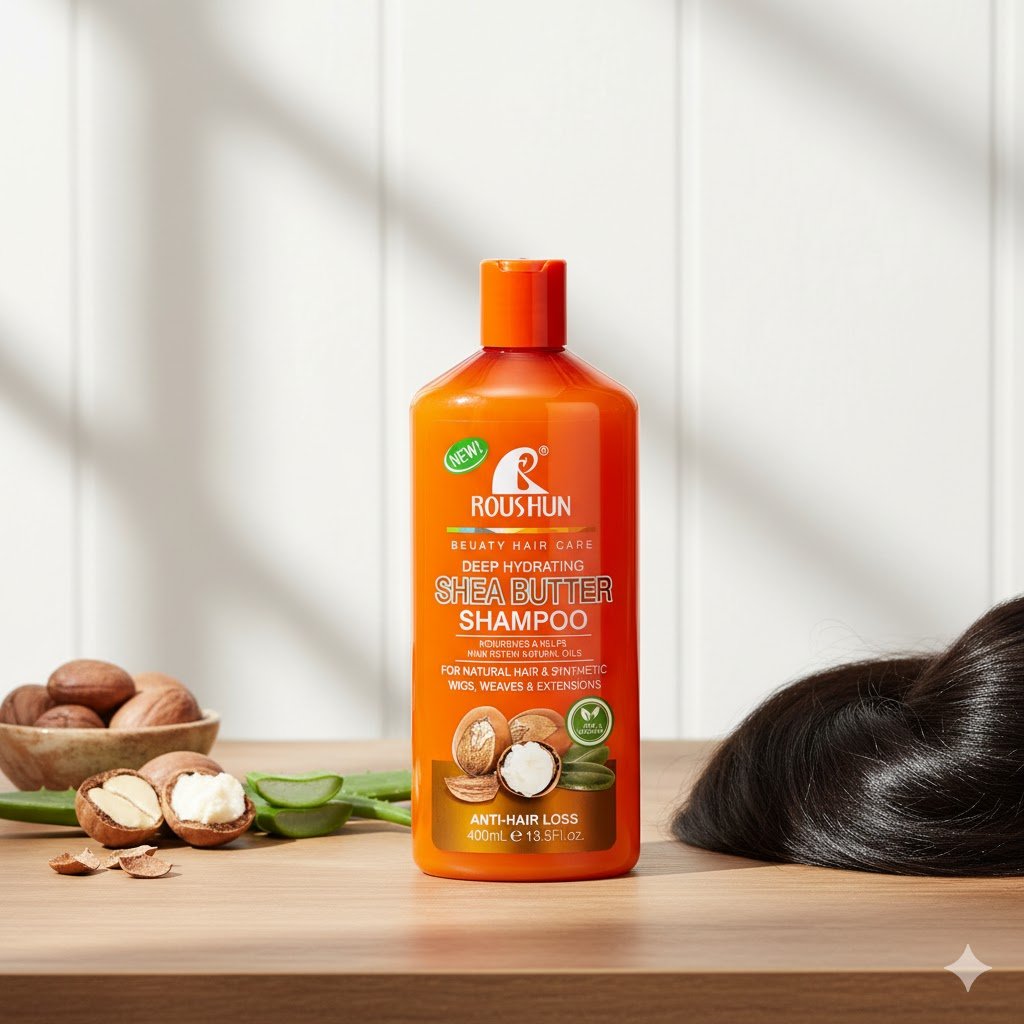 RouShun Beuaty Hair Care Deep Hydrating Shea Butter Shampoo 400ML C44 \ 6921199125067 - صورة 1