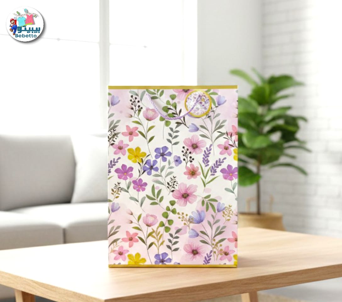 Floral print suitable gift bag 30X42X12CM Z33 \ 6956629322204 - Image 4