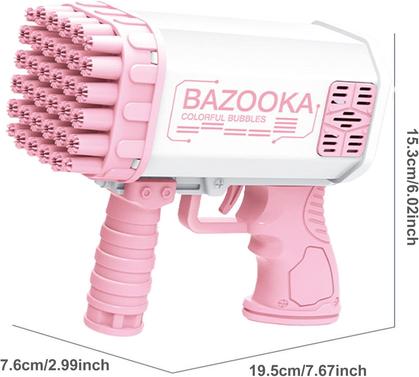 Bazooka Bubble Machine for Kids 36 Holes Bubble Blower Machine Gun Automatic Gatling Bubble Guns for Toddlers Bubble Maker Blaster for Adult Kids, F11 \ E515651 - Image 3