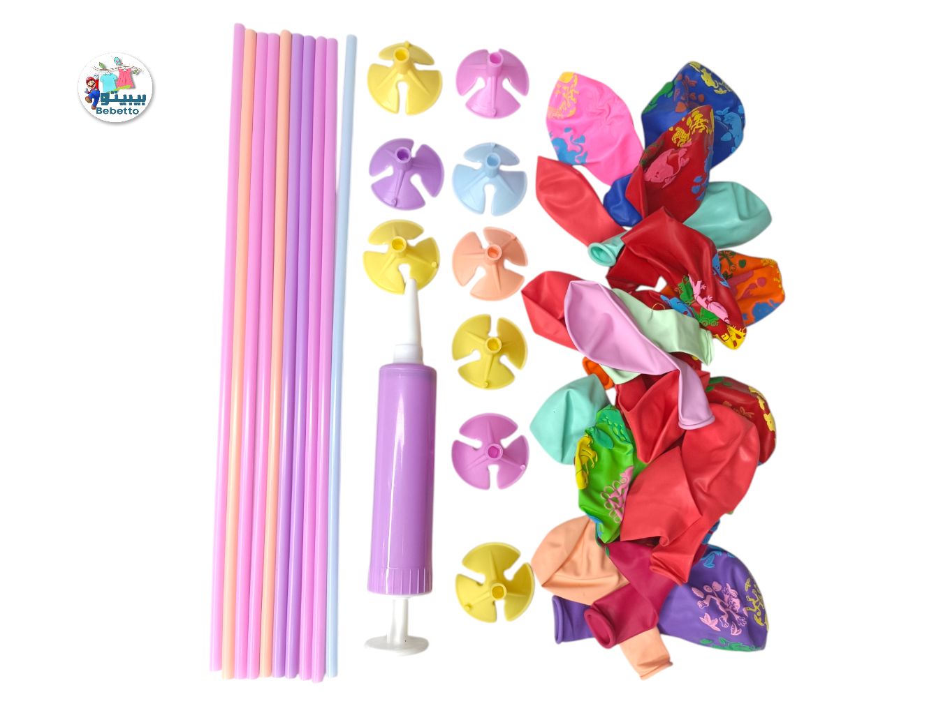 kids balloon sticks, balloon sticks holder for balloons, reusable balloon sticks, balloon sticks with holder -D32 \ 6976510500474 - Image 2