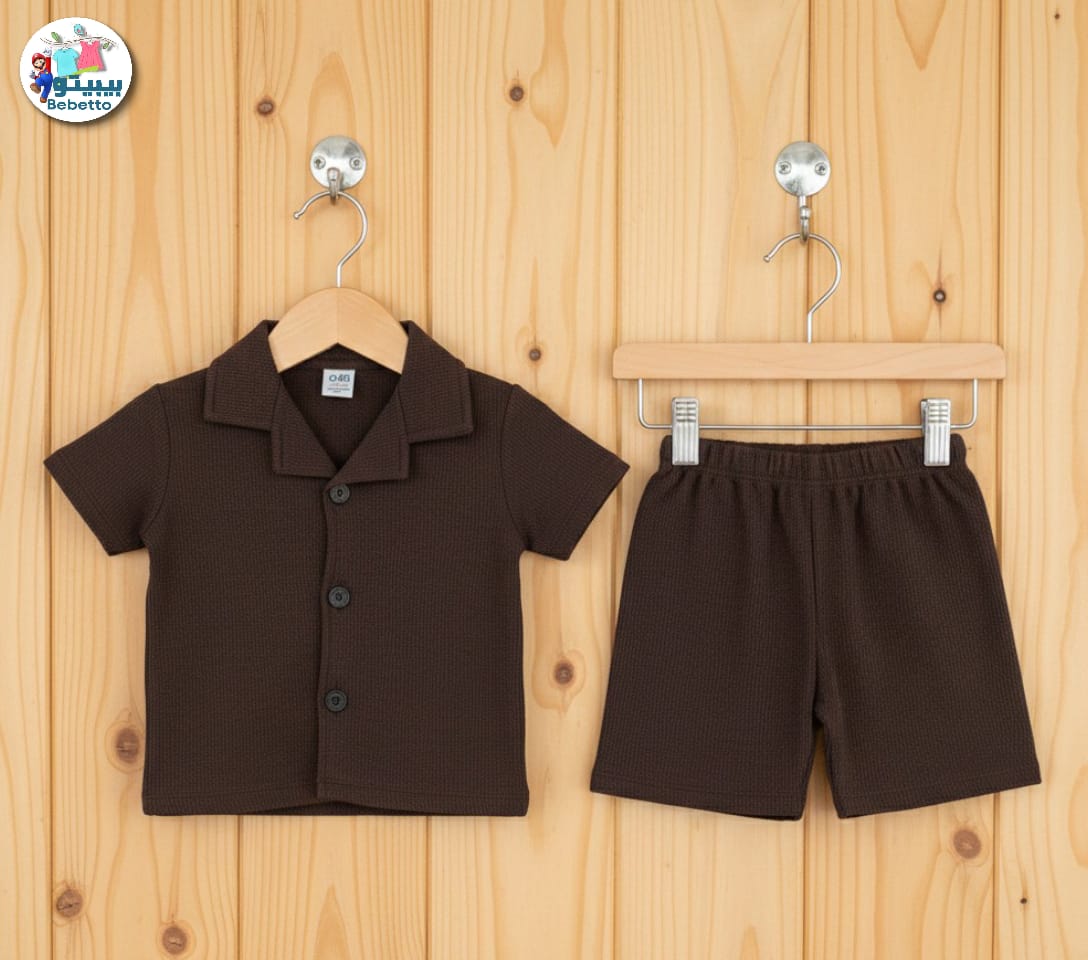 Short-sleeved shirt and matching shorts 650E \ G217908 - Image 1