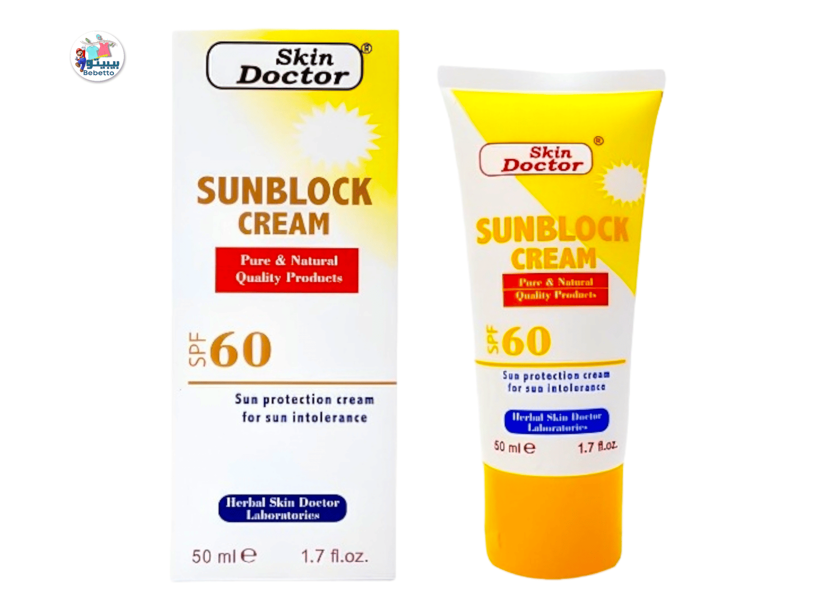 Skin Doctor Sunscreen Cream SPF 60 - 50ml F41 \ 8858854601186 - صورة 1