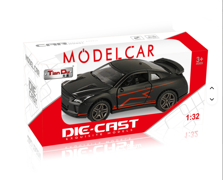 Opening door from the back pulls out of the Tiandu diecast 1 32, colorful with light B18 \ 6464654382792 - Image 2
