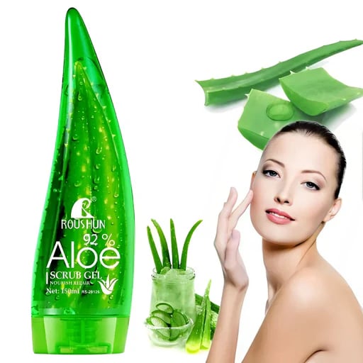Roushun Facial Scrub Gel with Pure Aloe Vera 150ml F43 \ 6921199166534 - صورة 3